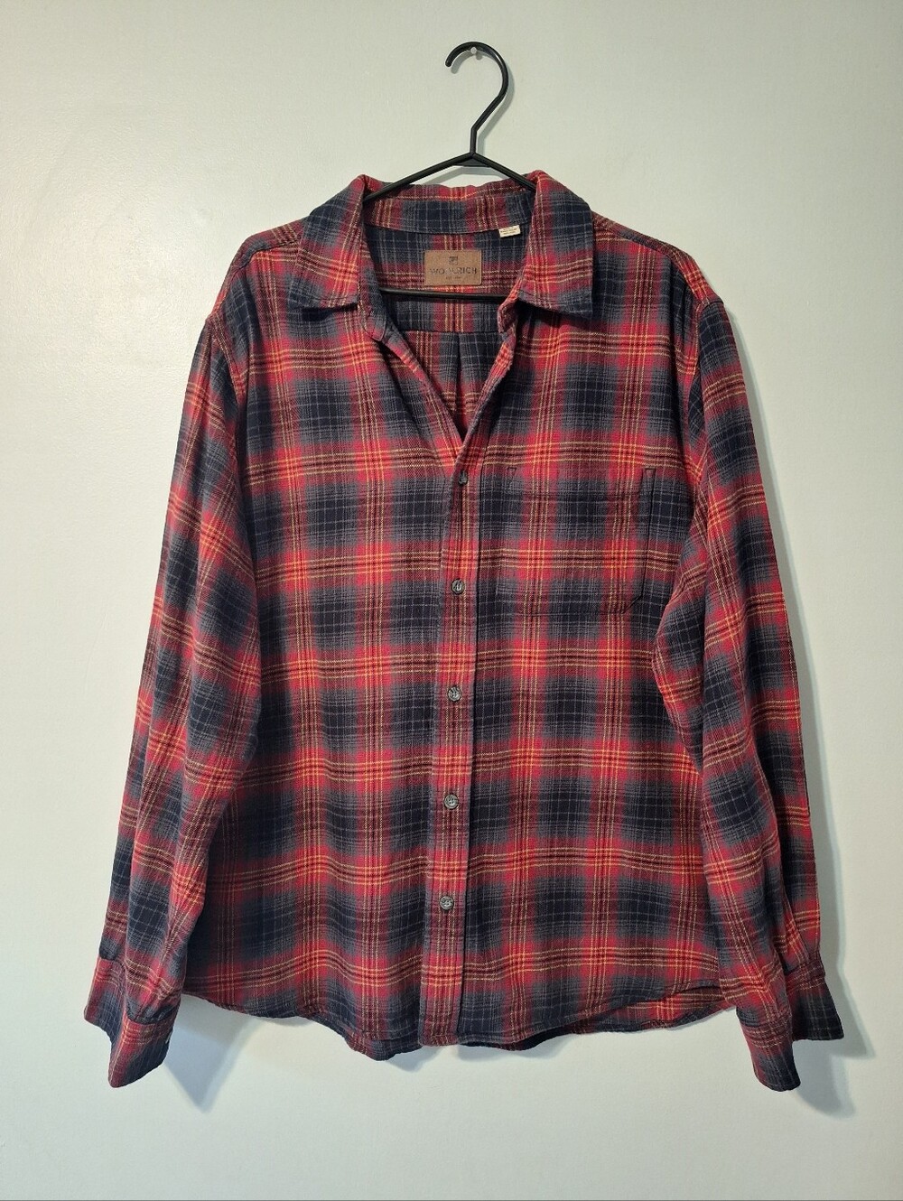 Woolrich Vintage Men's Plaid Button-Up Shirt - Red